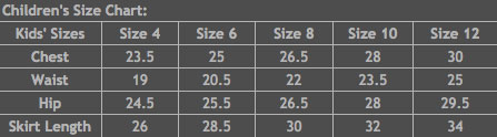 Simple Size Chart